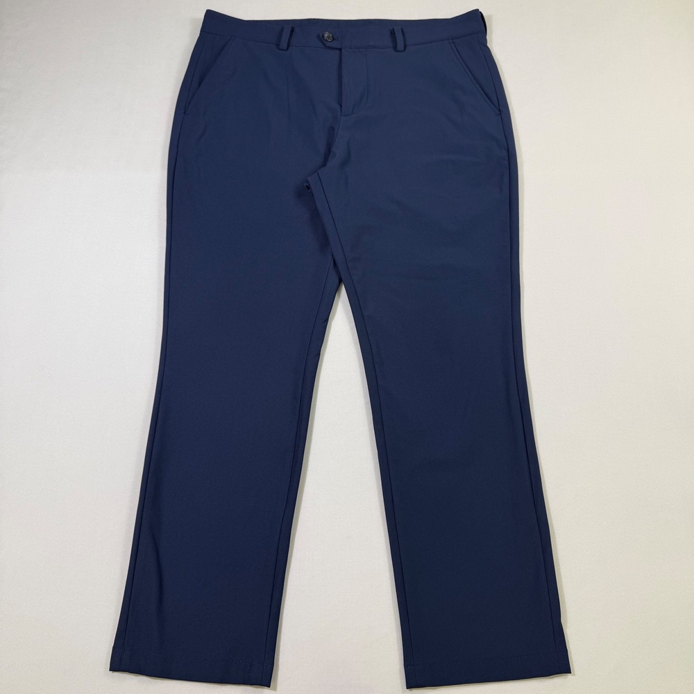 Mizzen+Main Upton Chino Pants Mens 35x30 (Fits 36x30) Navy Blue Performance Golf